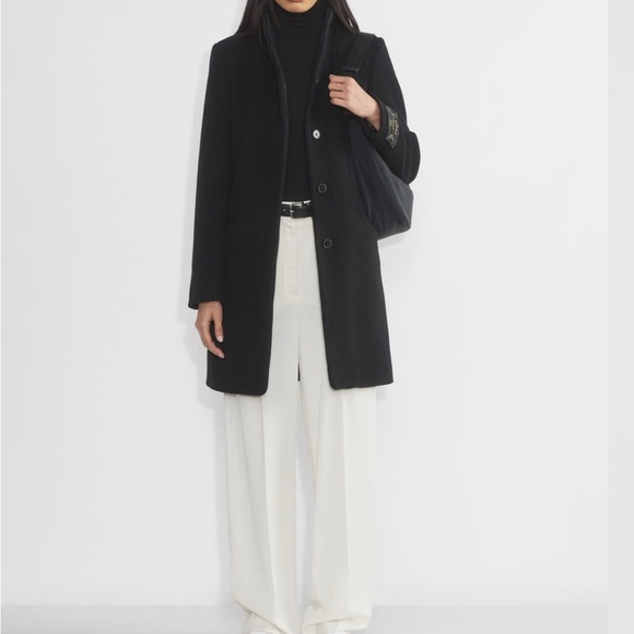 Aritzia Black Wool Coat - The Cocoon Wool Coat - Picture 2 of 4